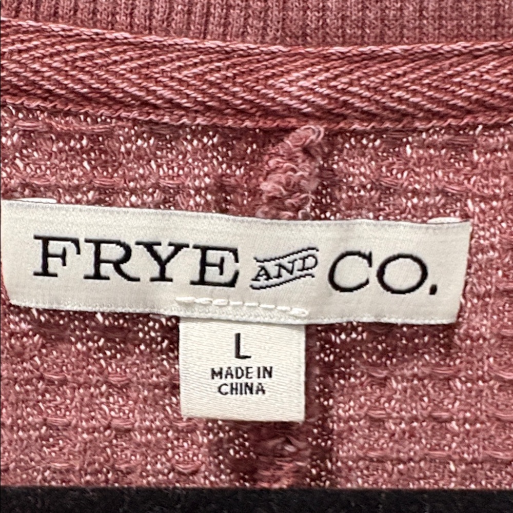 FRYE AND CO. Lace-Up Ribbed Long Sleeve Top - Maroon - Picture 3 of 7